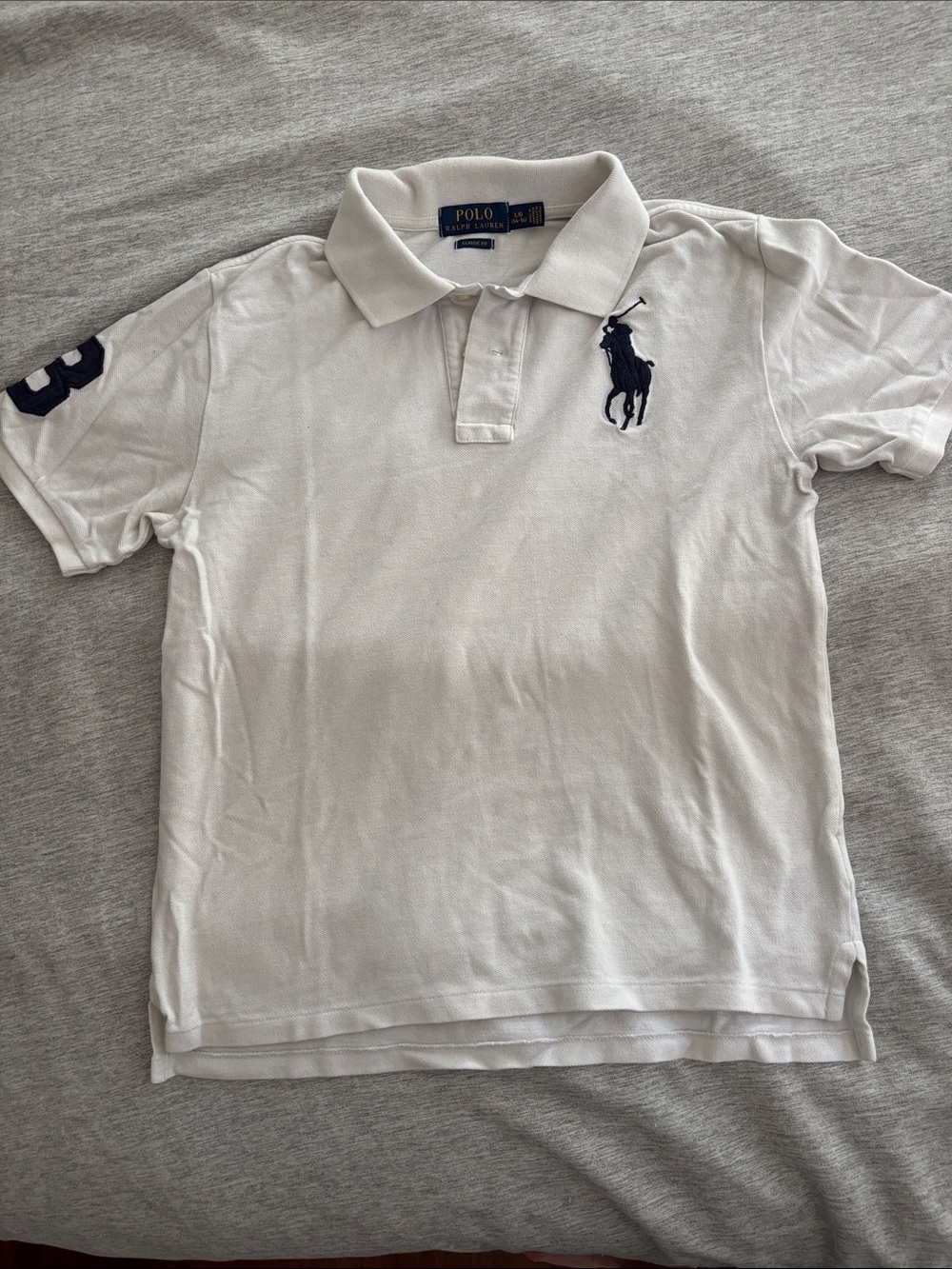 Polo by Ralph Lauren White Short-Sleeve Polo with Navy Pony